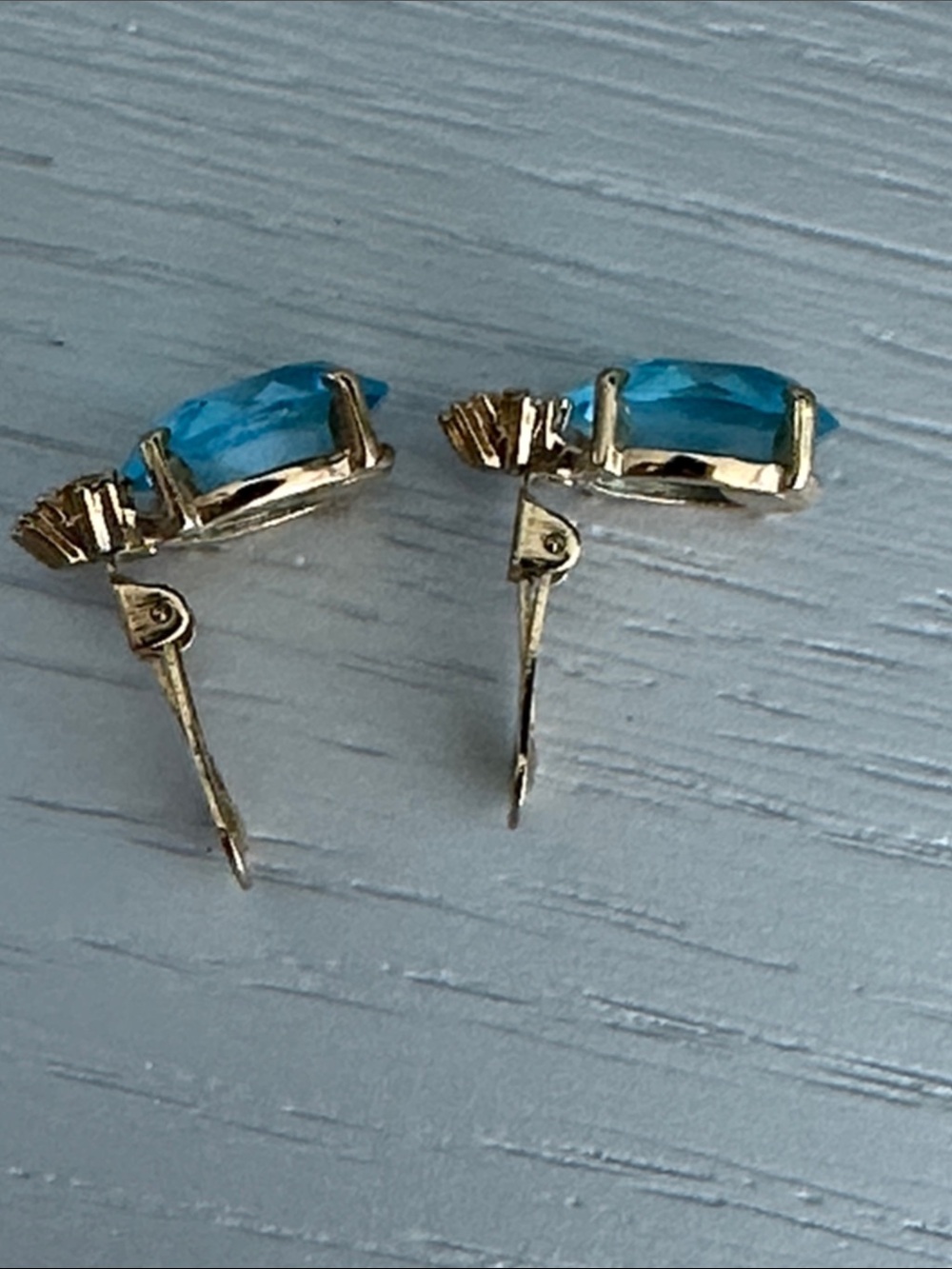 Christian Dior Gold Plated Necklace Blue Gemstone Pendant and Matching Earrings - Picture 8 of 10